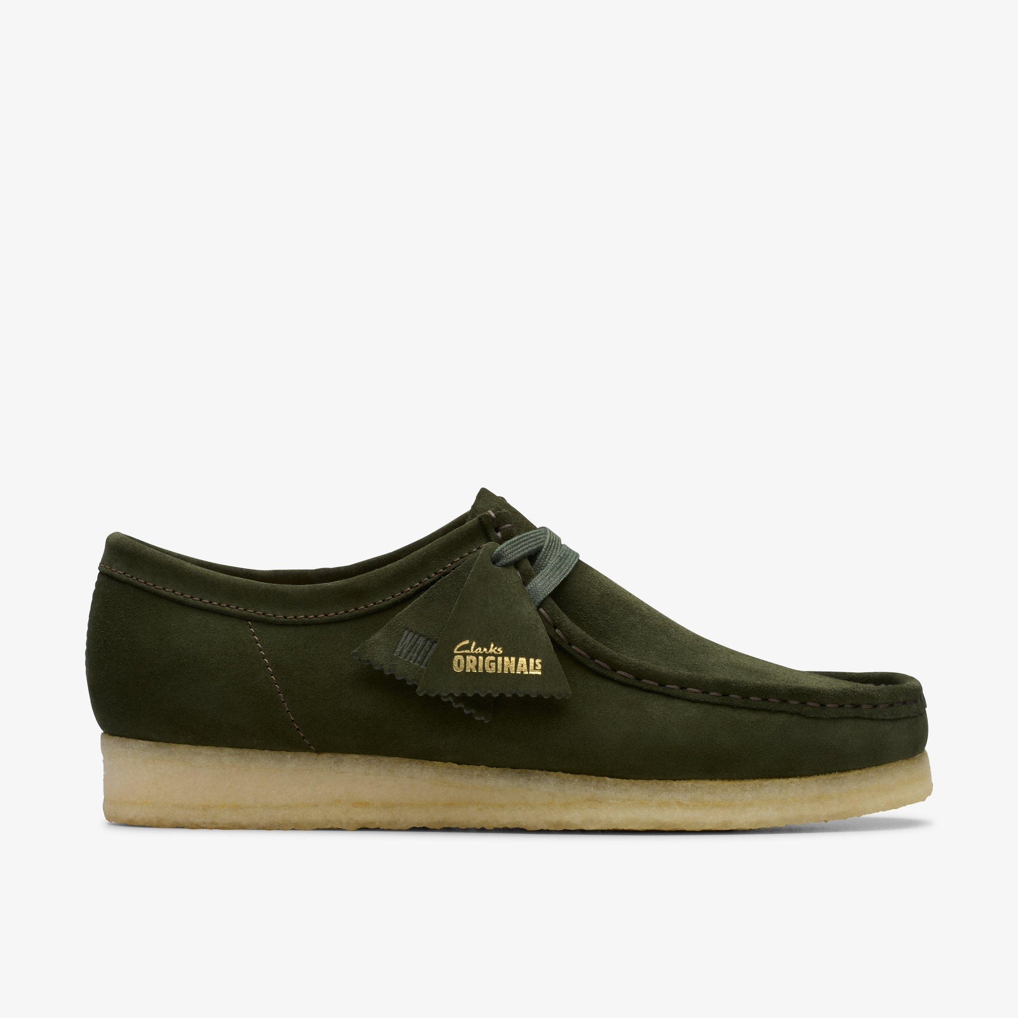 靴 clarks wallabee Clarks Men's Wallabee Forest Green Suede 26178219 – THE SHOE