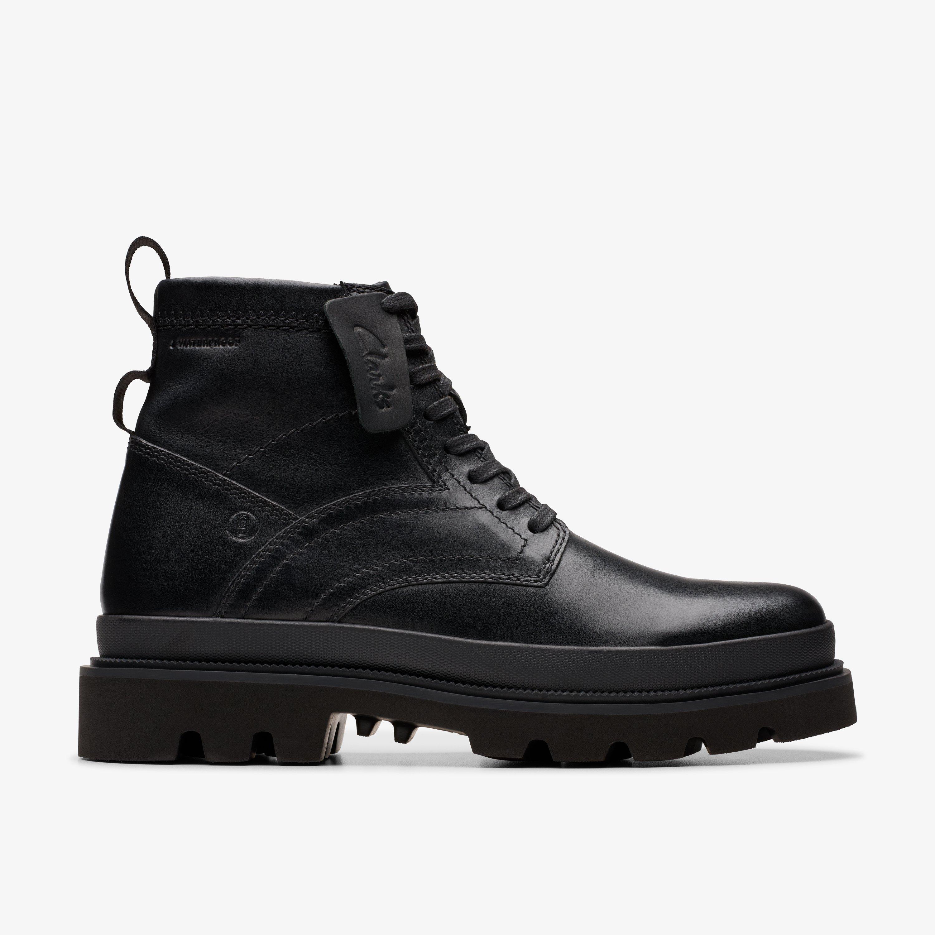 Clarks Men's Badell Hi WP Black WLined Leather 26178485