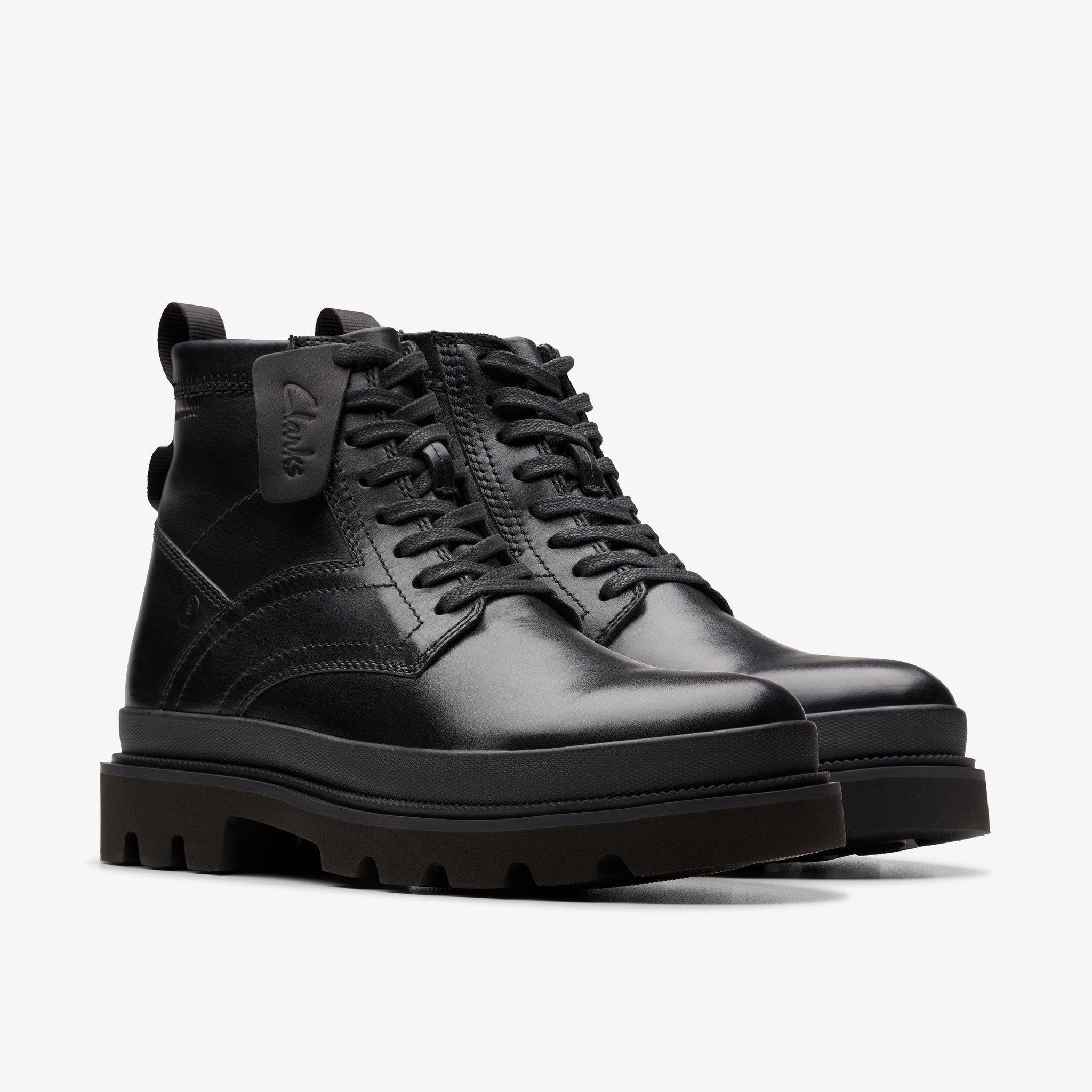 Clarks Men's Badell Hi WP Black WLined Leather 26178485