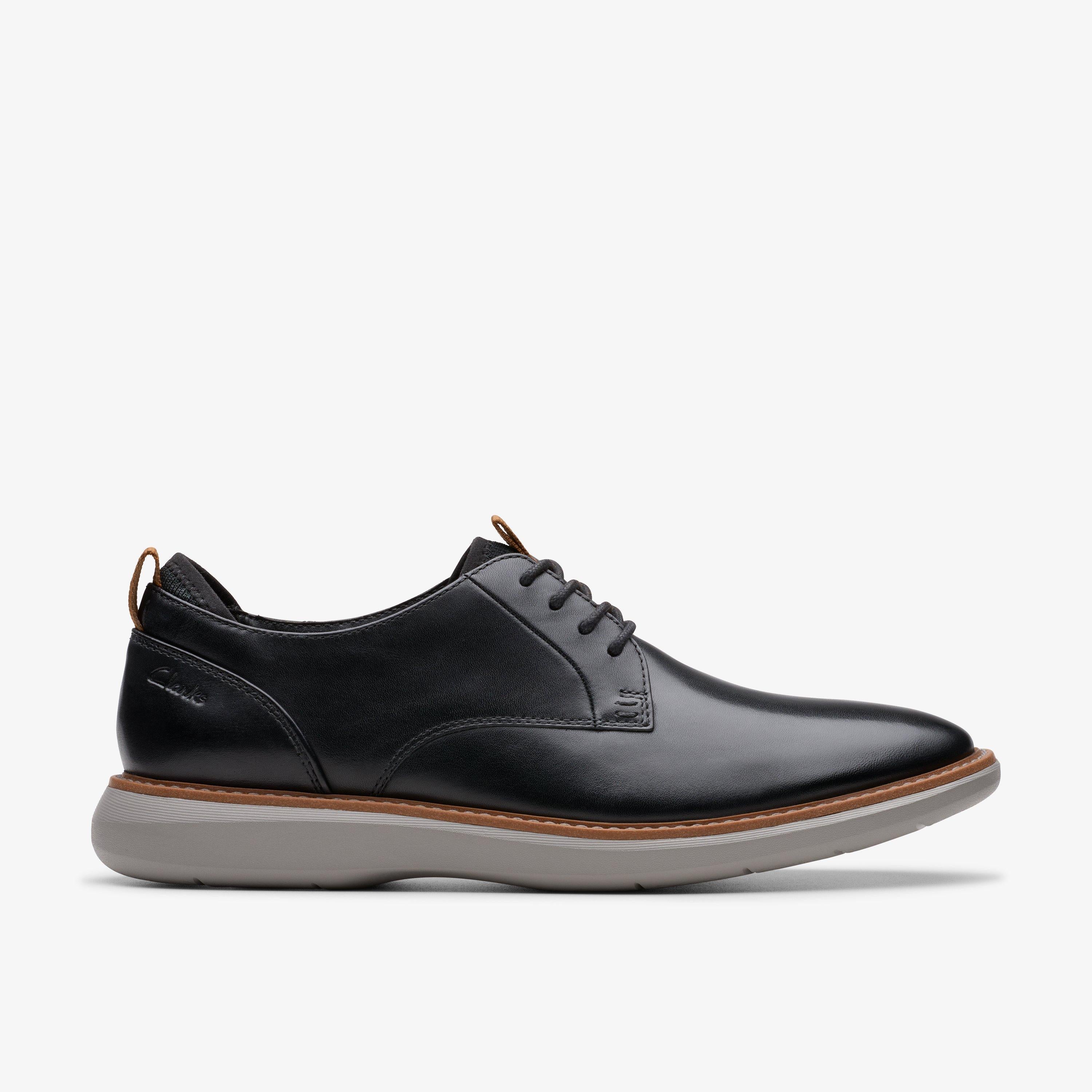 Clarks Men's Brantin Plain Black Leather 26179382 – THE SHOE PLAZA