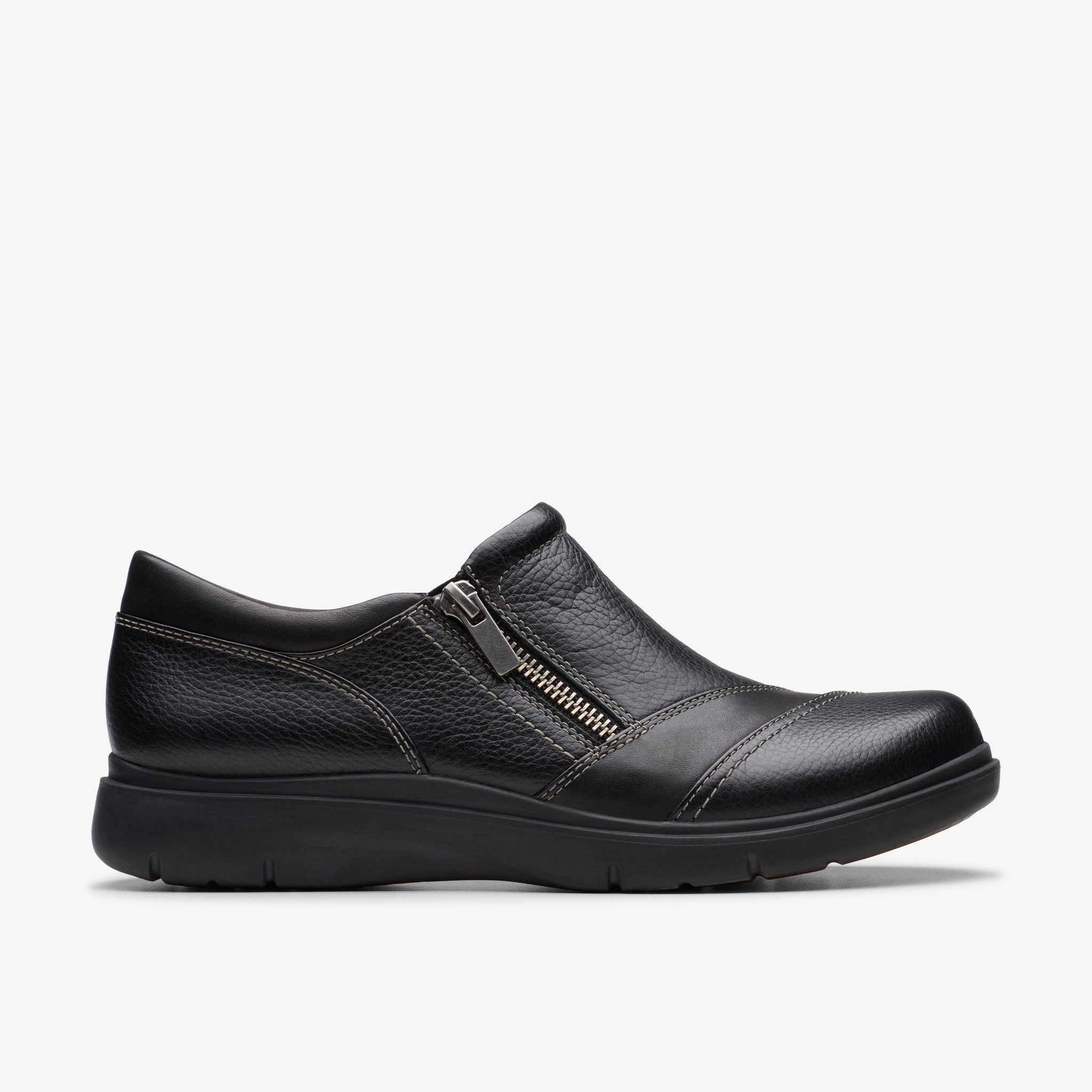 Clarks Women's Certina Pure Black Leather 26179816 – THE SHOE PLAZA