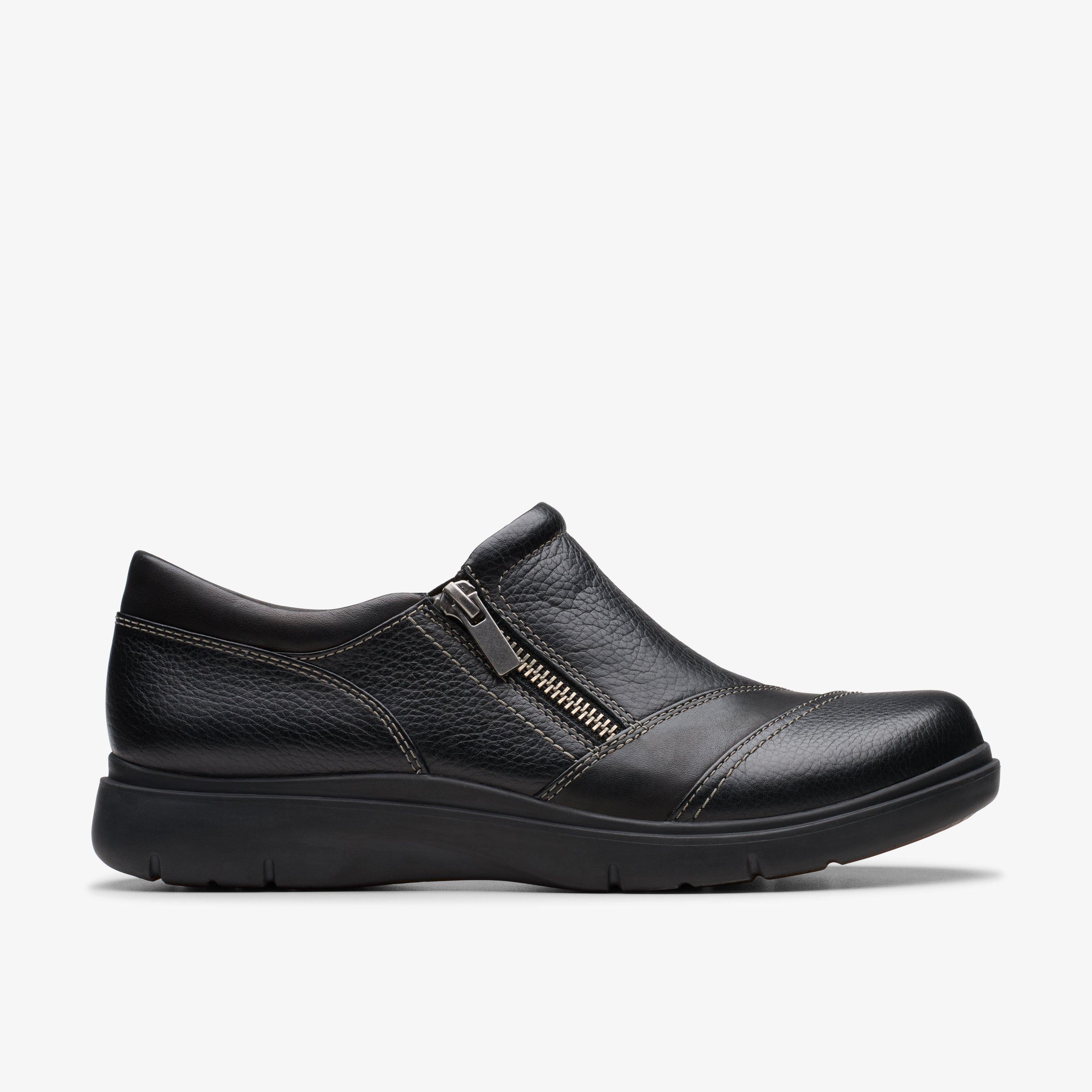 Clarks Women's Certina Pure Black Leather 26179816 – THE SHOE PLAZA