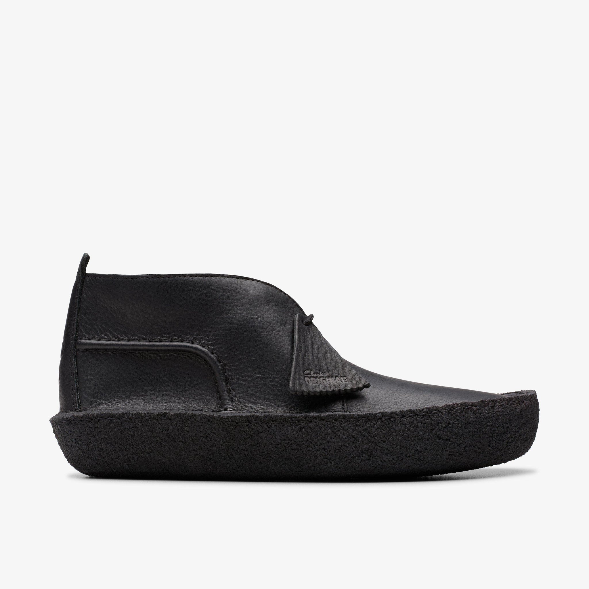 Clarks Men's Desert Rain Black Leather 26180626 – THE SHOE PLAZA