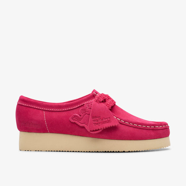 Clarks Women Wallabee 2604 Bright Pink Suede 26182220 – THE SHOE PLAZA