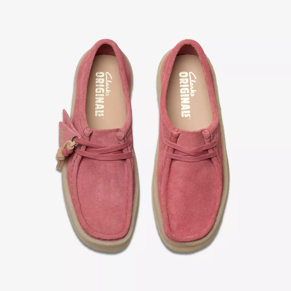 Clarks Women's Wallabee Cup Vintage Pink Suede – THE SHOE PLAZA