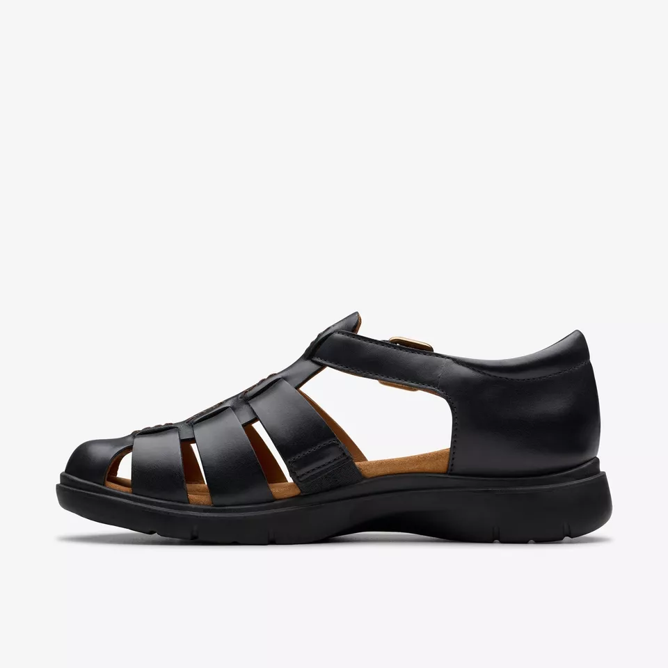 Clarks Women's Certina Sun Black Leather 26181887 – THE SHOE PLAZA