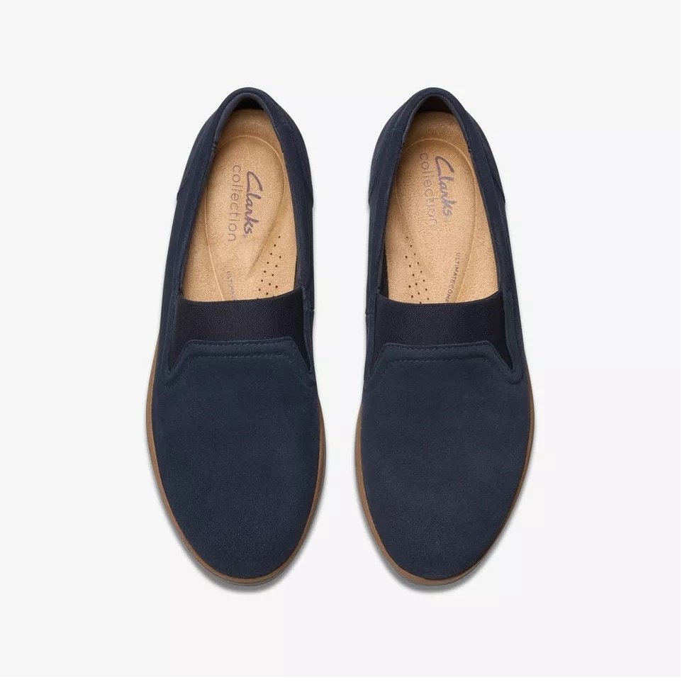 Clarks Women's Zylah Sky Navy Suede 26180120 THE SHOE PLAZA Clarks Women's Zylah Sky Navy Suede 26180120 THE SHOE PLAZA