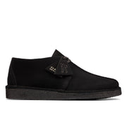 Clarks Mens Desert Shoes Black Suede