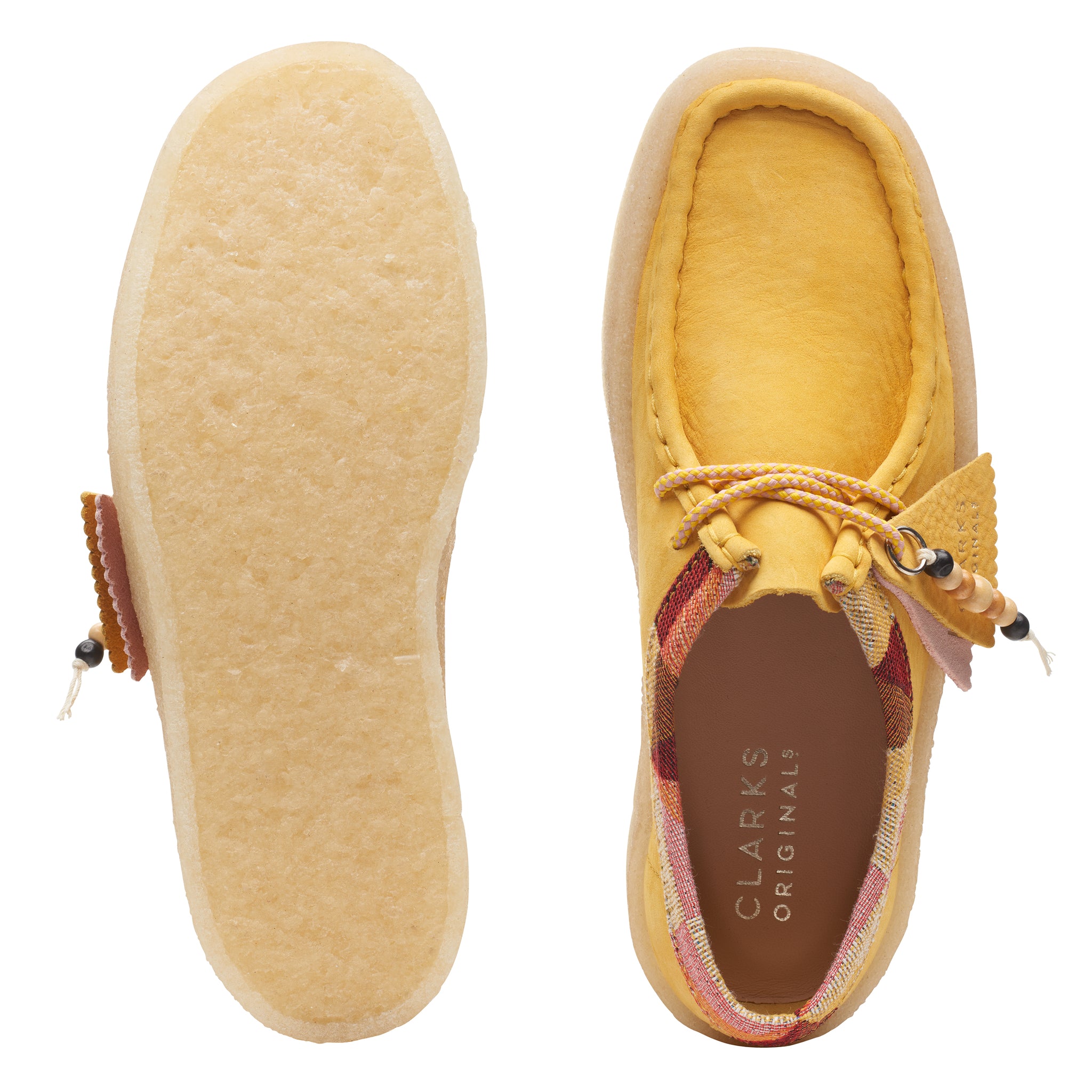 Clarks Women Wallabee Cup Shoes Yellow Nubuck – THE SHOE PLAZA