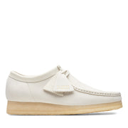 Clarks Mens Wallabee Shoes Off White Nubuck